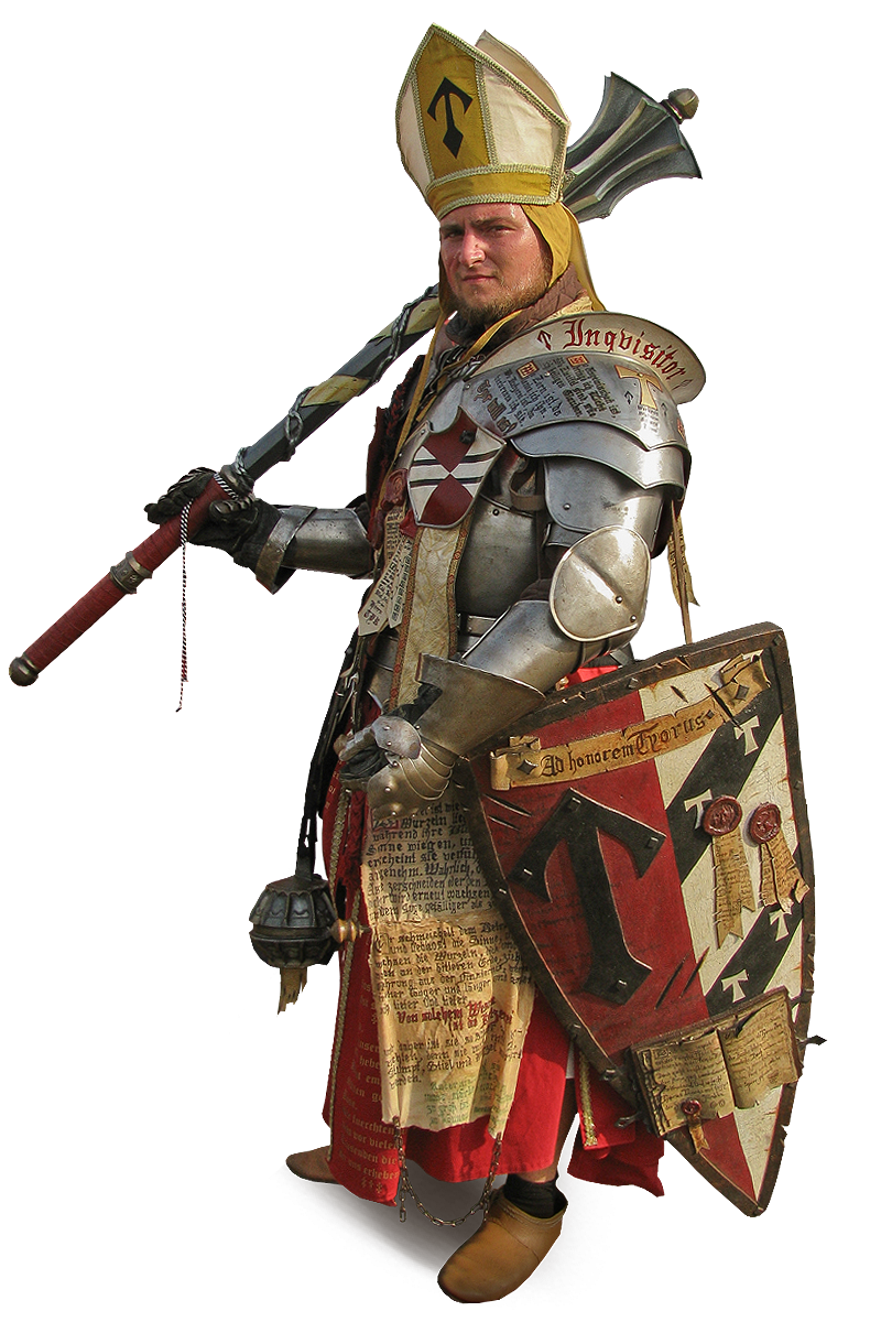 verzierte Metallrüstung für Larp Inquisitor