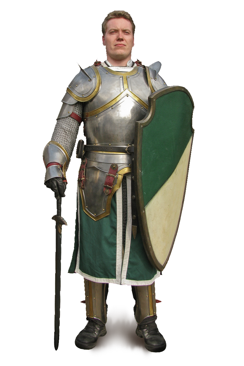 verzierte Metallrüstung Ritter