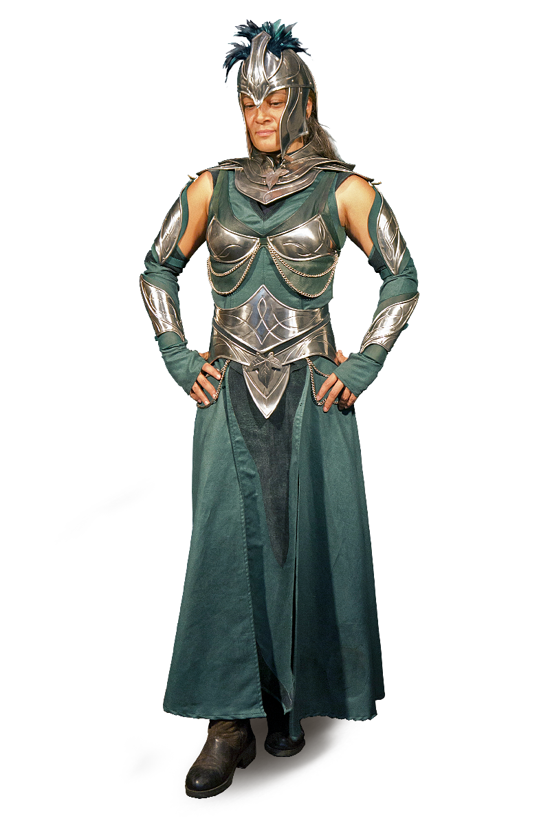 verzierte Frauen-Metallrüstung für Larp Elfe