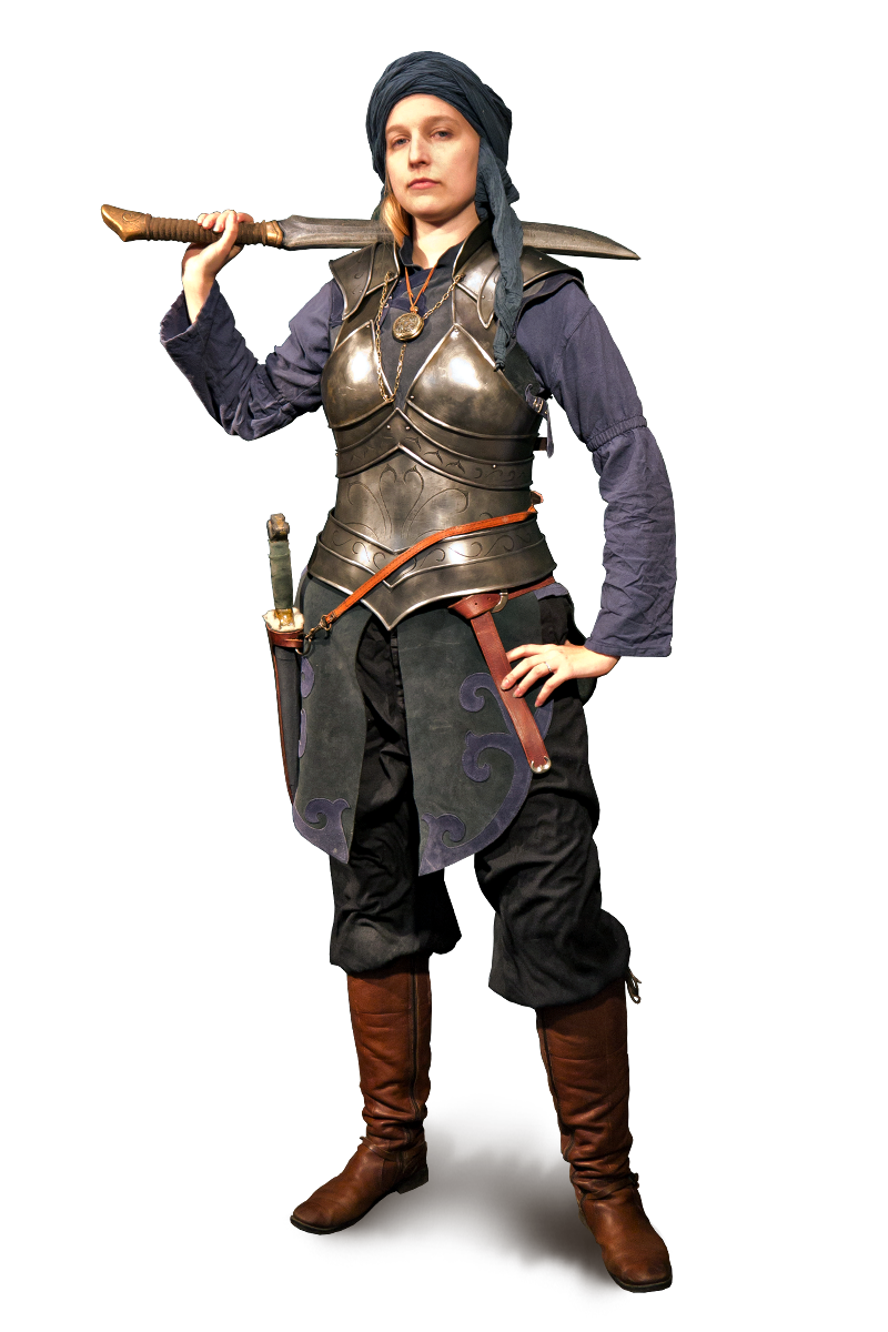 verzierte Frauen-Metallrüstung für Larp Orientalin