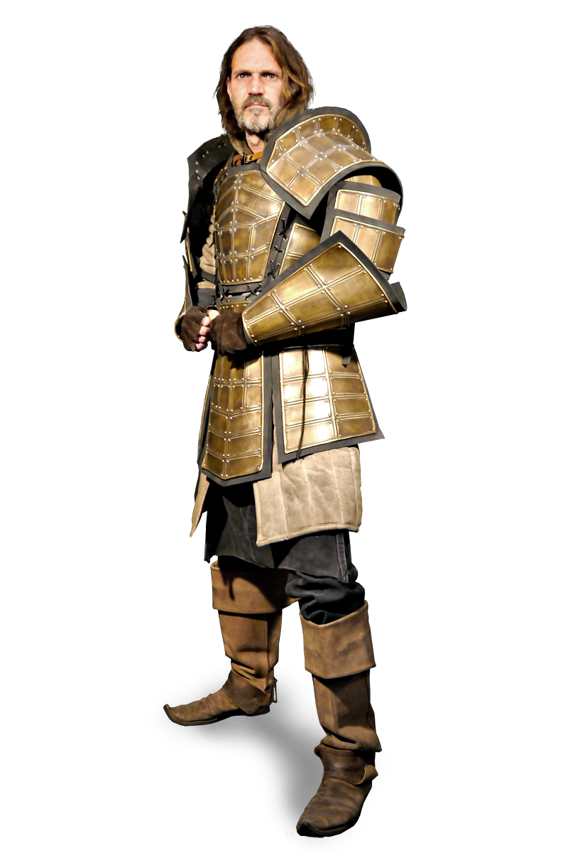 verzierte Metallrüstung für Larp Samurai