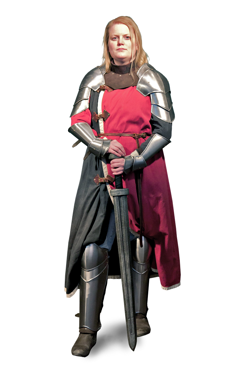 verzierte Metallrüstung für Larp Söldnerin