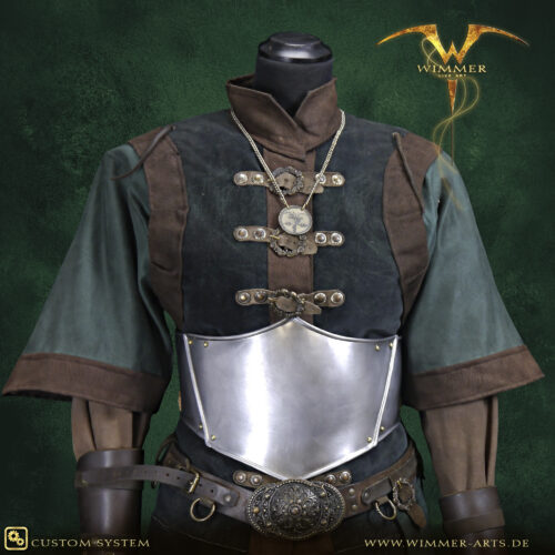 Mieder AC3 Stahl blank mit Messingnieten